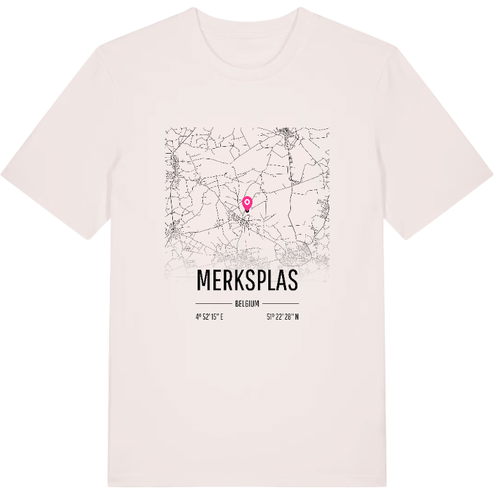 Merksplas karta t-shirt – t-shirt från PinShirt