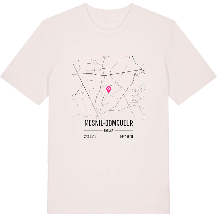 Mesnil-Domqueur karta t-shirt – t-shirt från PinShirt