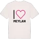 Jag älskar Meylan t-shirt stort tryck