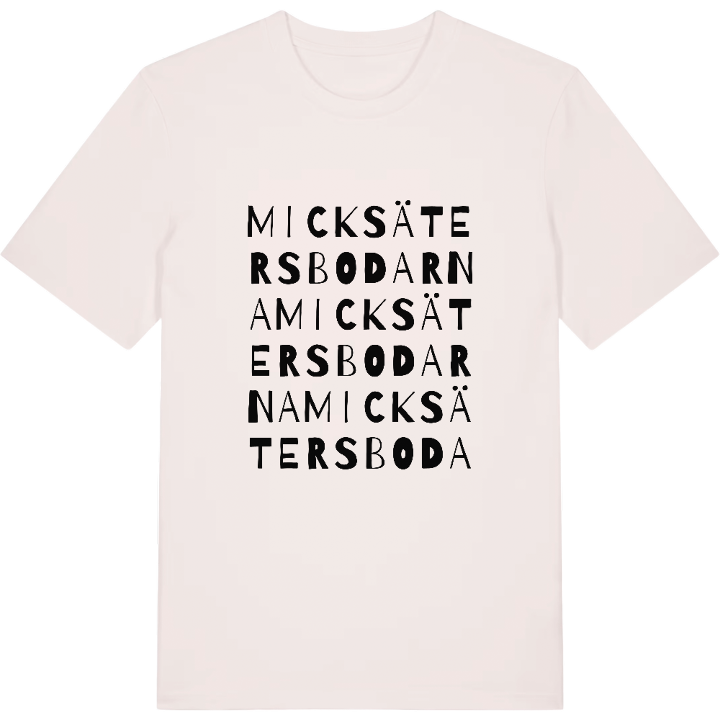 Micksätersbodarna ordlek t-shirt – t-shirt från PinShirt