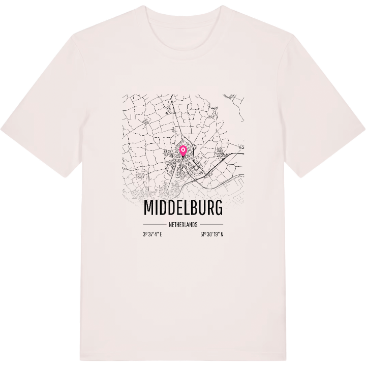 Middelburg karta t-shirt – t-shirt från PinShirt