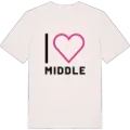 Jag älskar Middle t-shirt stort tryck