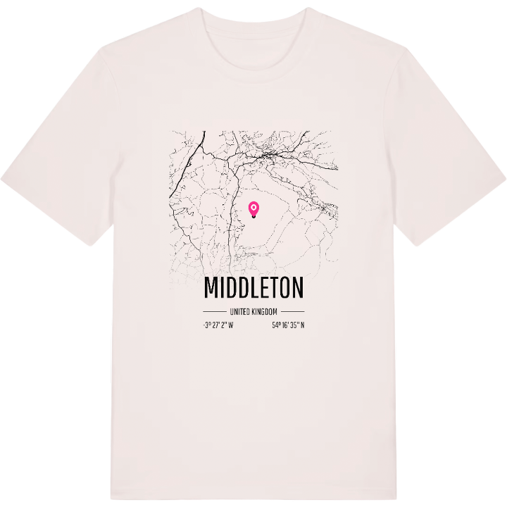 Middleton karta t-shirt – t-shirt från PinShirt