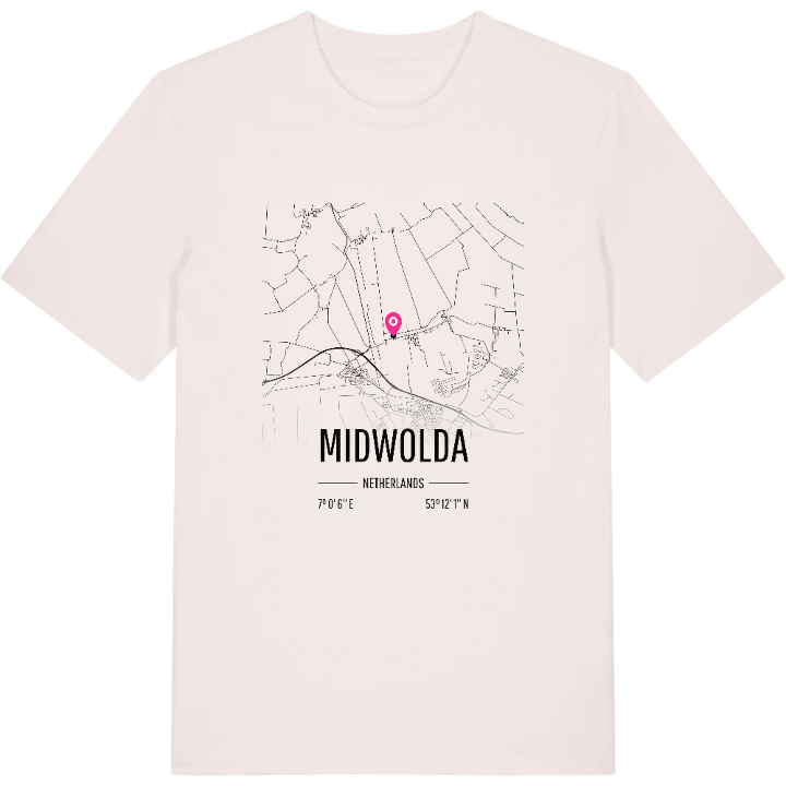 Midwolda karta t-shirt – t-shirt från PinShirt