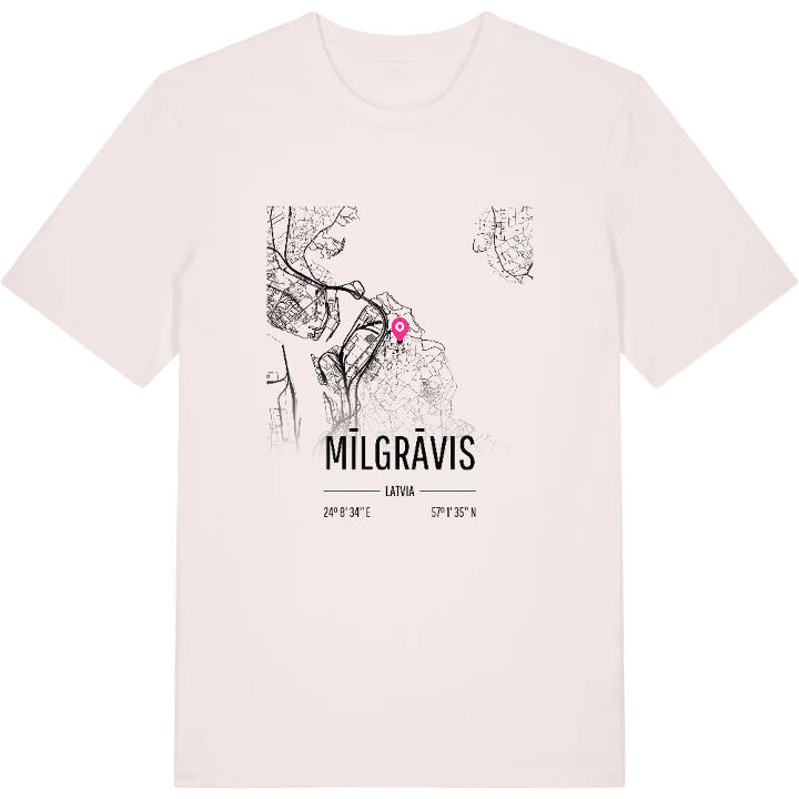 Mīlgrāvis karta t-shirt – t-shirt från PinShirt