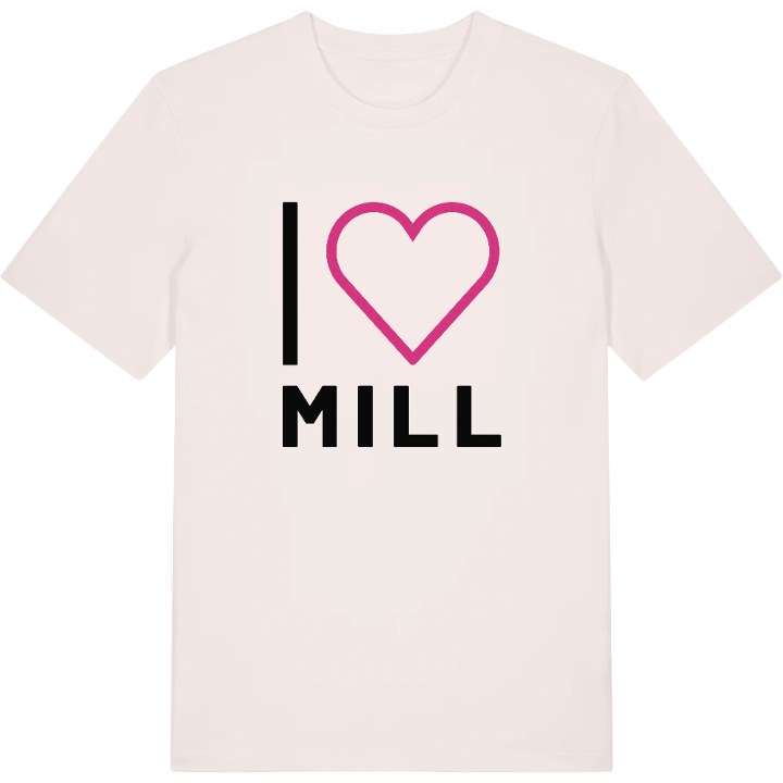 Jag älskar Mill t-shirt stort tryck – t-shirt från PinShirt