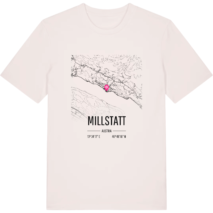 Millstatt karta t-shirt – t-shirt från PinShirt
