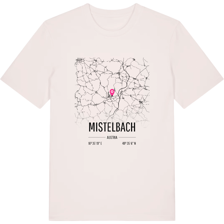 Mistelbach karta t-shirt – t-shirt från PinShirt
