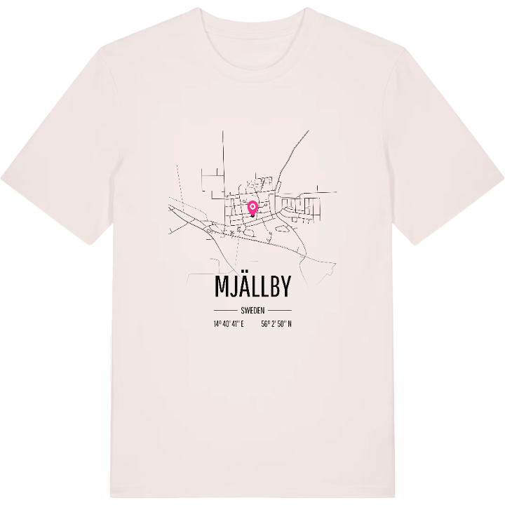 Mjällby karta t-shirt – t-shirt från PinShirt