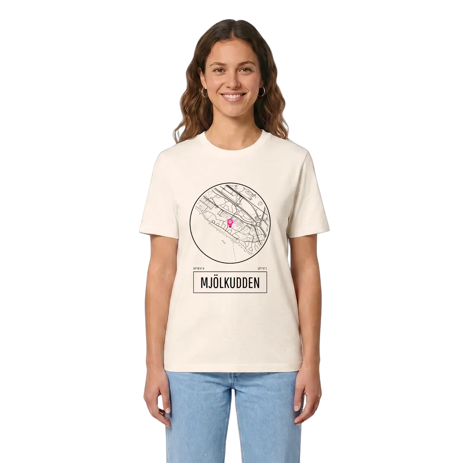 Mjölkudden t-shirt – Vintage White, i miljö