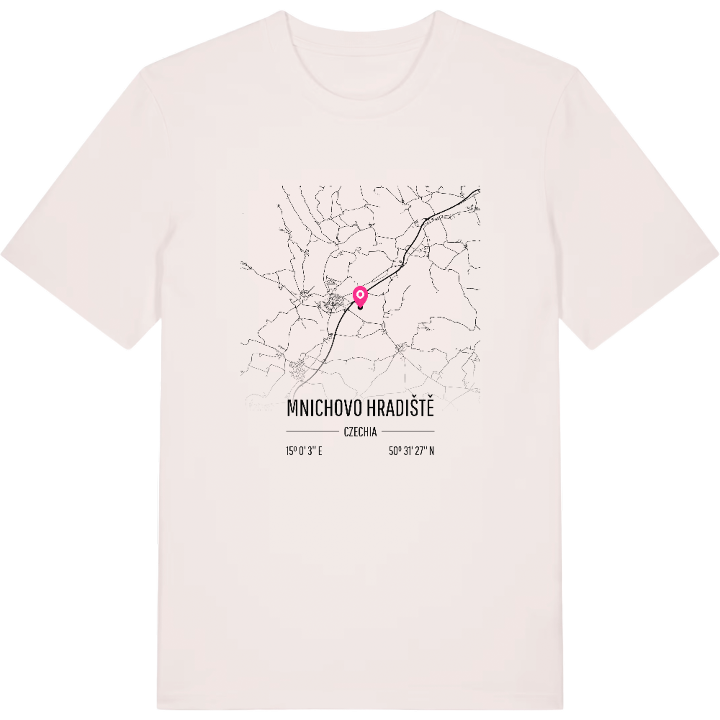 Mnichovo Hradiště karta t-shirt – t-shirt från PinShirt