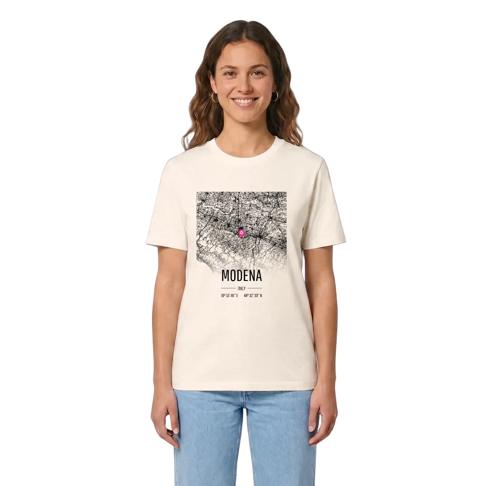 Modena karta t-shirt – Vintage White, i miljö