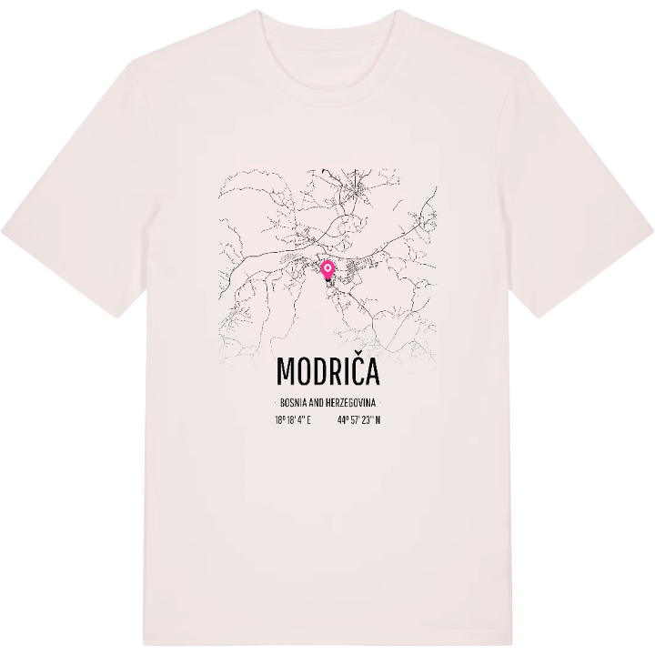 Modriča karta t-shirt – t-shirt från PinShirt