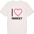 Jag älskar Moncey t-shirt stort tryck