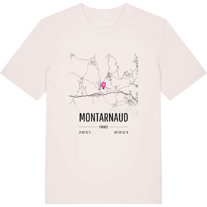 Montarnaud karta t-shirt – t-shirt från PinShirt