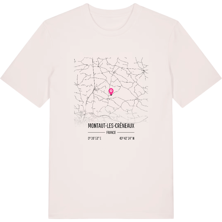 Montaut-les-Créneaux karta t-shirt – t-shirt från PinShirt