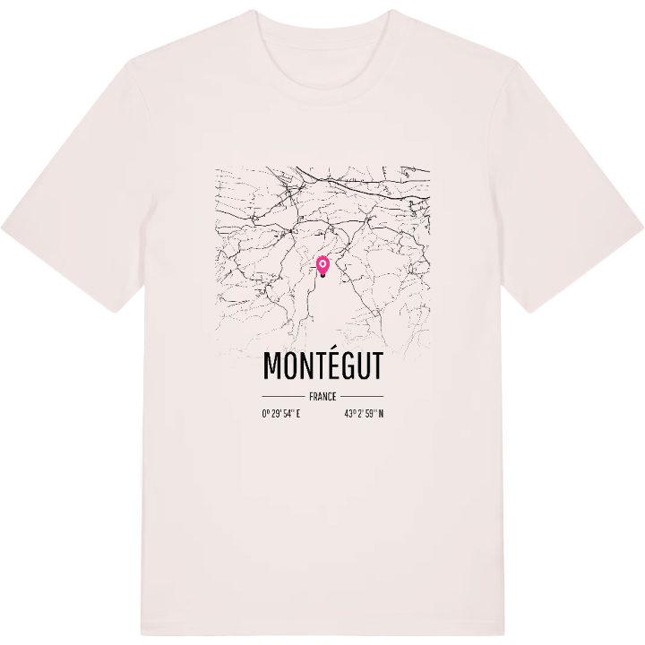 Montégut karta t-shirt – t-shirt från PinShirt