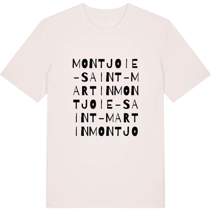 Montjoie-Saint-Martin ordlek t-shirt – t-shirt från PinShirt