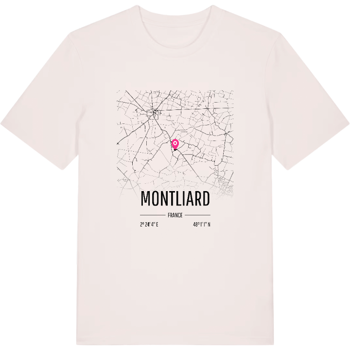 Montliard karta t-shirt – t-shirt från PinShirt