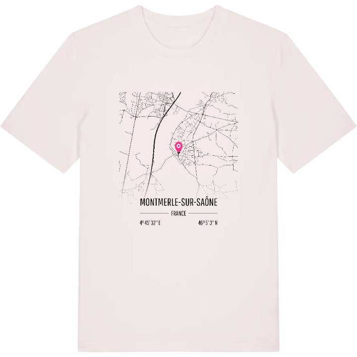 Montmerle-sur-Saône karta t-shirt – t-shirt från PinShirt