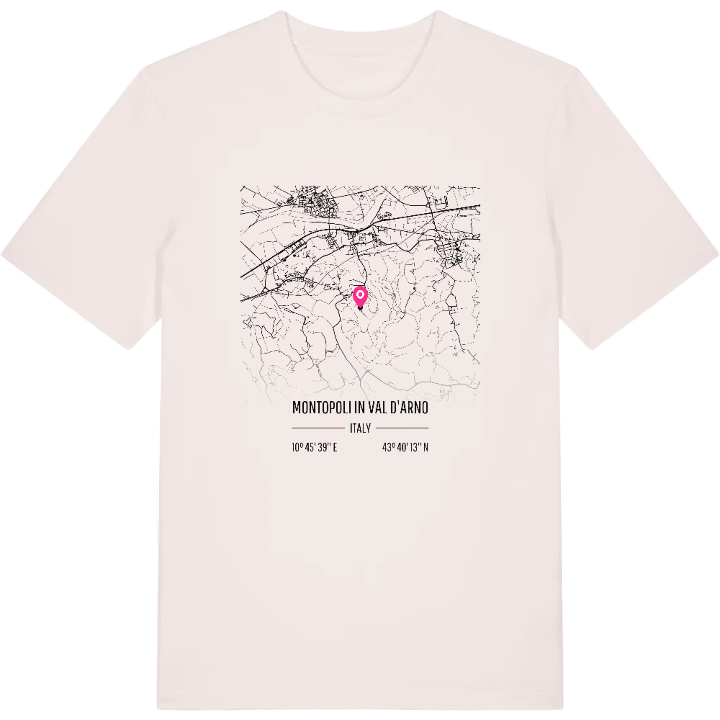 Montopoli in Val d'Arno karta t-shirt – t-shirt från PinShirt