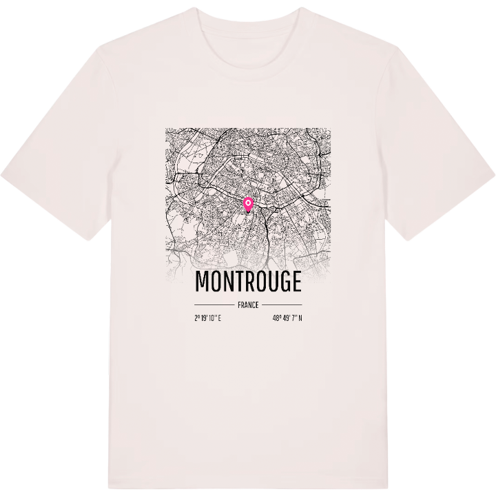 Montrouge karta t-shirt – t-shirt från PinShirt