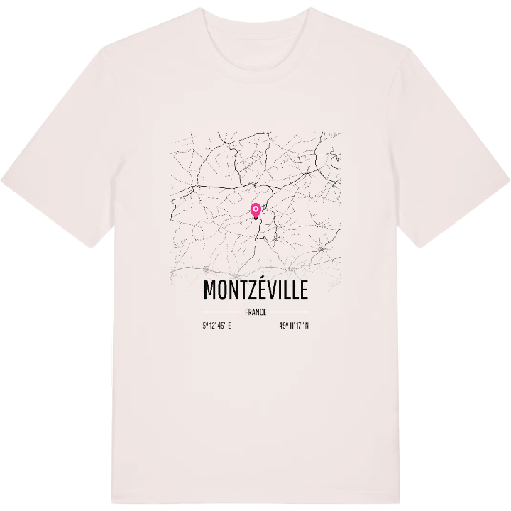 Montzéville karta t-shirt – t-shirt från PinShirt