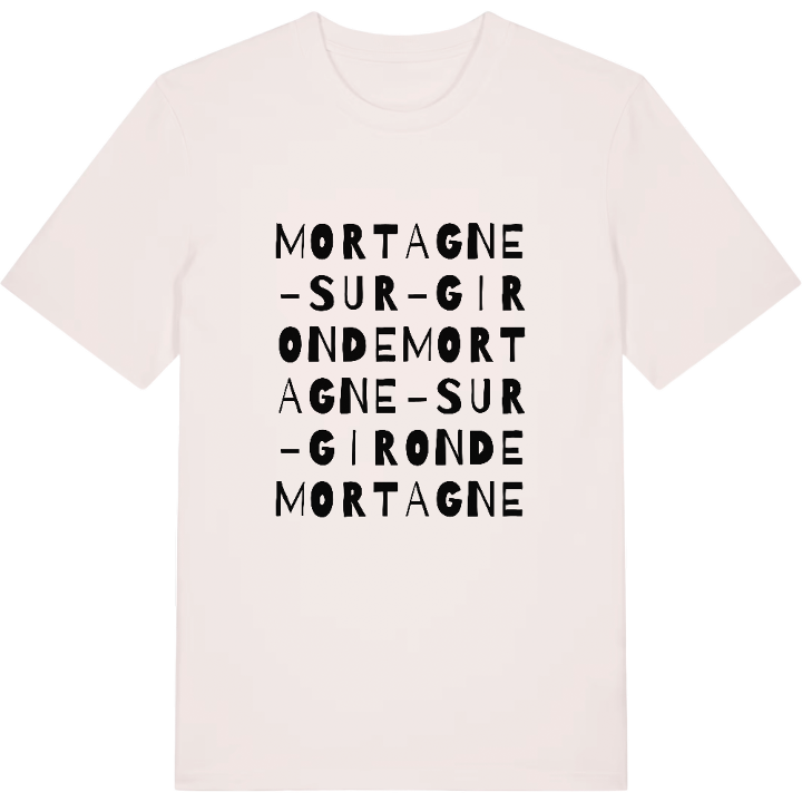 Mortagne-sur-Gironde ordlek t-shirt – t-shirt från PinShirt