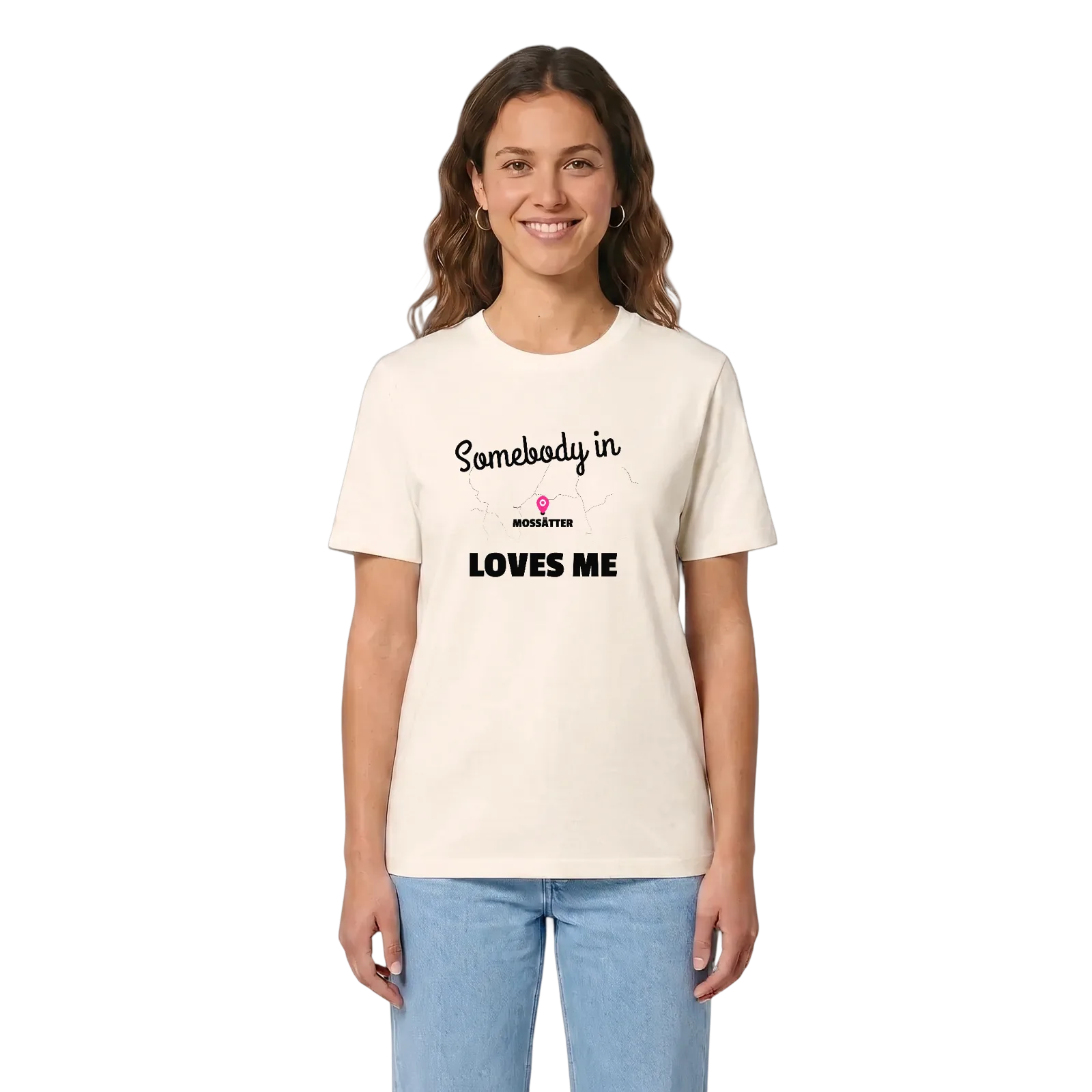 Någon i Mossätter älskar mig t-shirt – Vintage White, i miljö
