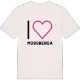 Jag älskar Mossberga t-shirt stort tryck