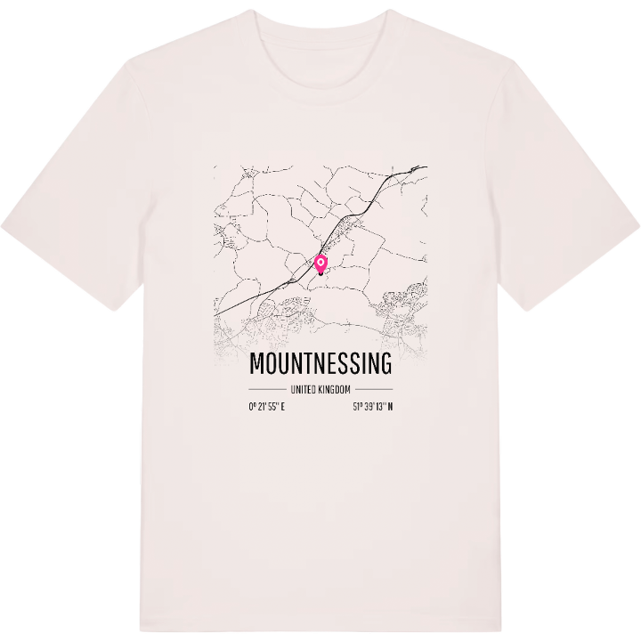 Mountnessing karta t-shirt – t-shirt från PinShirt