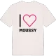 Jag älskar Moussy t-shirt stort tryck