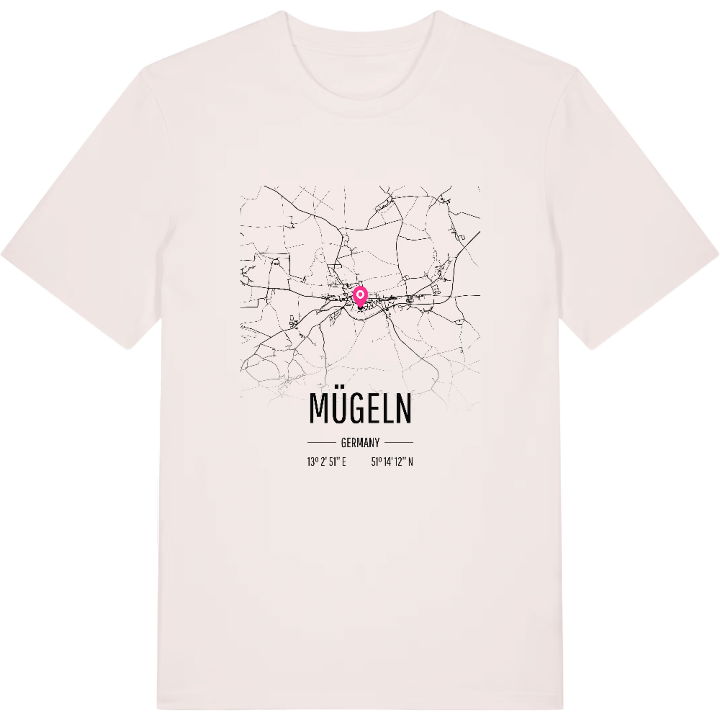 Mügeln karta t-shirt – t-shirt från PinShirt