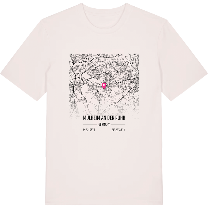 Mülheim an der Ruhr karta t-shirt – t-shirt från PinShirt