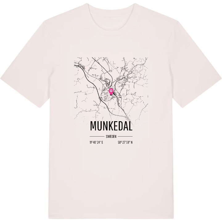 Munkedal karta t-shirt – t-shirt från PinShirt