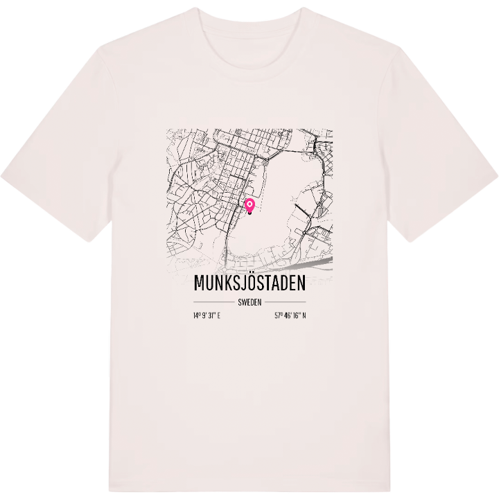 Munksjöstaden karta t-shirt – t-shirt från PinShirt