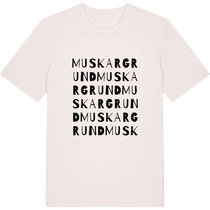 Muskargrund ordlek t-shirt – t-shirt från PinShirt