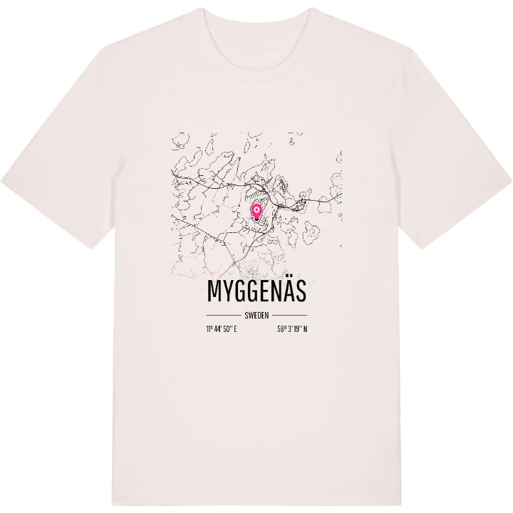 Myggenäs karta t-shirt – t-shirt från PinShirt