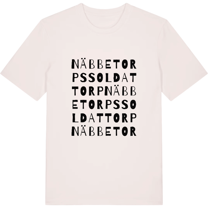 Näbbetorps soldattorp ordlek t-shirt – t-shirt från PinShirt