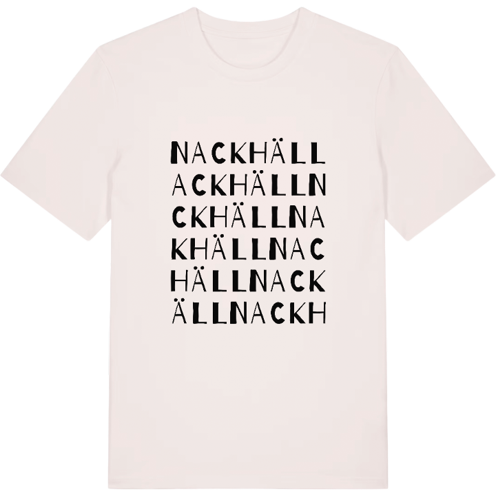 Nackhäll ordlek t-shirt – t-shirt från PinShirt
