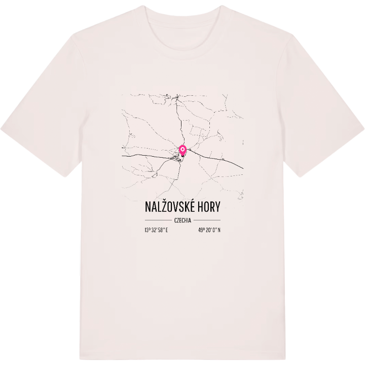 Nalžovské Hory karta t-shirt – t-shirt från PinShirt