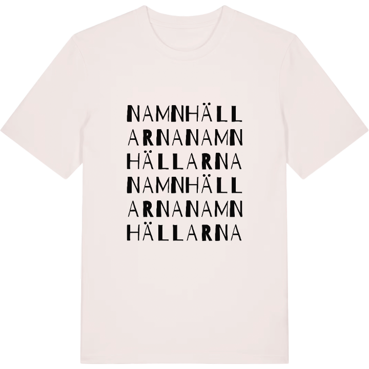 Namnhällarna ordlek t-shirt – t-shirt från PinShirt
