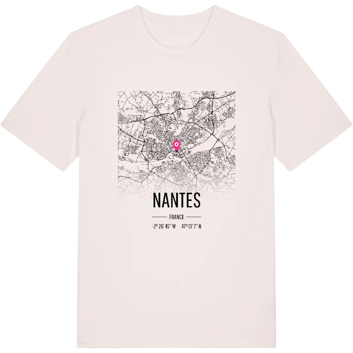 Nantes karta t-shirt – t-shirt från PinShirt