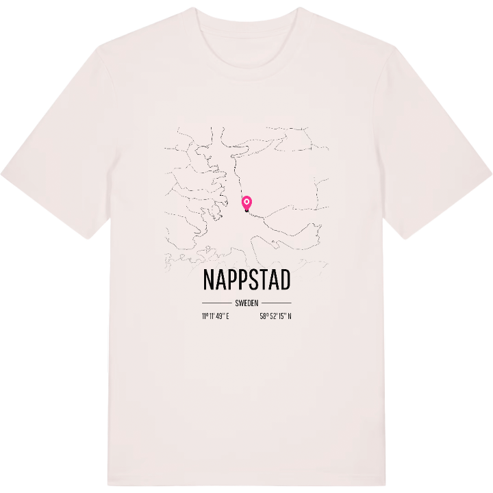 Nappstad karta t-shirt – t-shirt från PinShirt