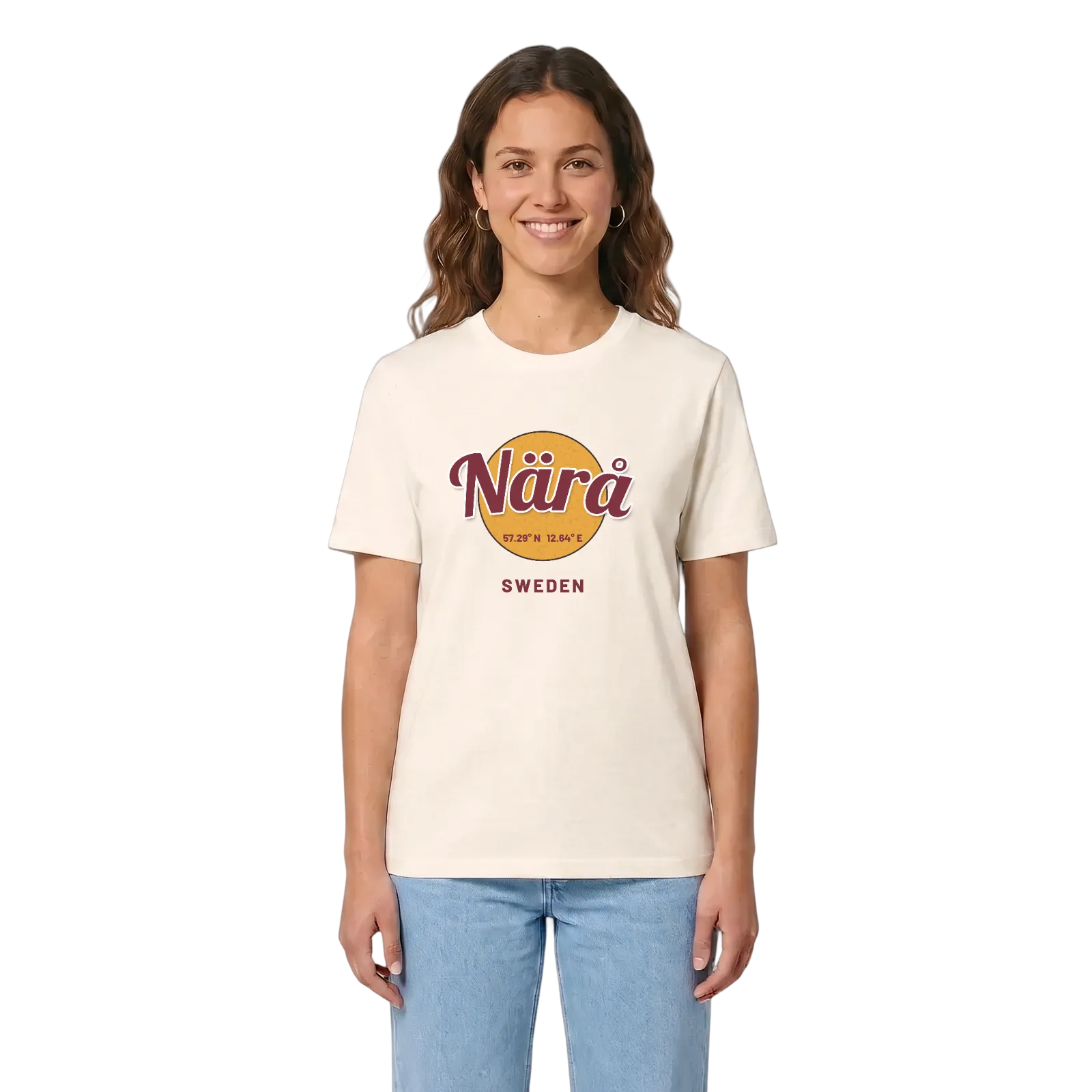 Närå cirkel t-shirt – Vintage White, i miljö