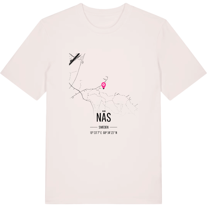 Näs karta t-shirt – t-shirt från PinShirt