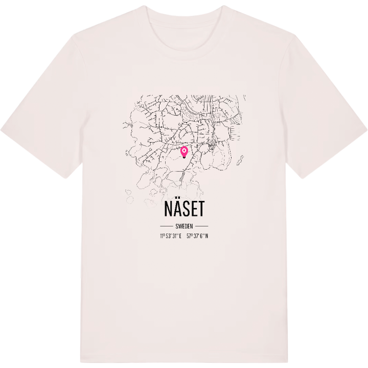 Näset karta t-shirt – t-shirt från PinShirt