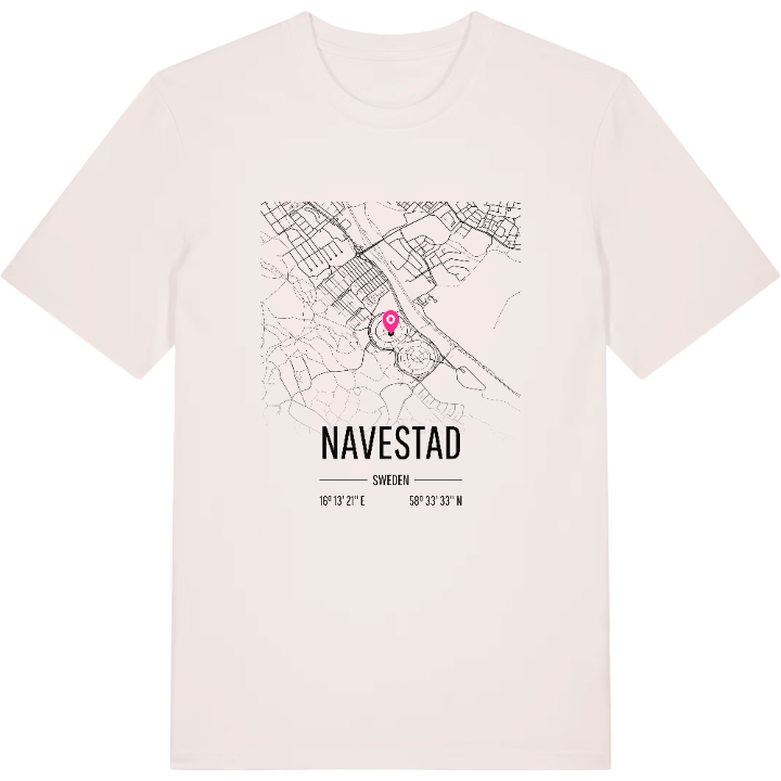 Navestad karta t-shirt – t-shirt från PinShirt