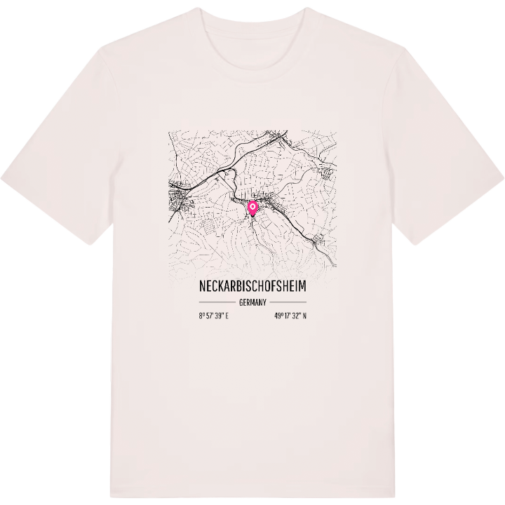 Neckarbischofsheim karta t-shirt – t-shirt från PinShirt