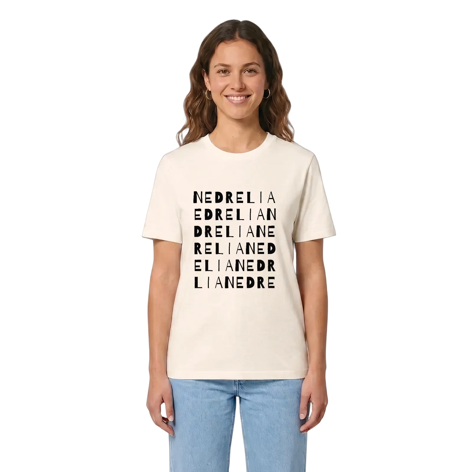 Nedre Lia ordlek t-shirt – Vintage White, i miljö